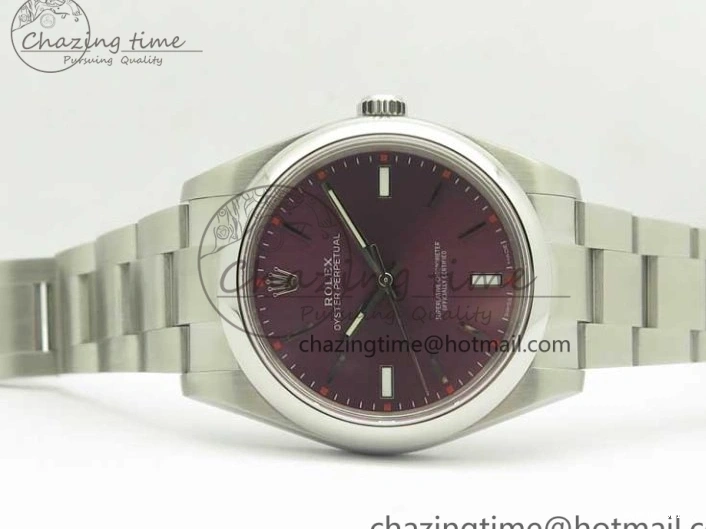 0508 Oyster Perpetual 39mm 114300 ARF 1:1 Best Edition 904L SS Case and Bracelet Red Grape Dial SH Packable 3392